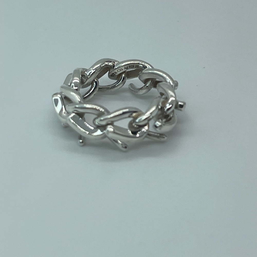 Tiffany & Co. Silver Link Ring - Picture 4 of 16